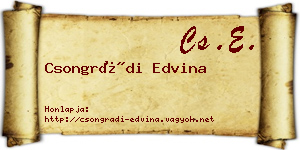 Csongrádi Edvina névjegykártya